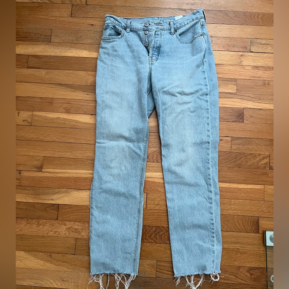 Old navy high rise slouchy straight jeans